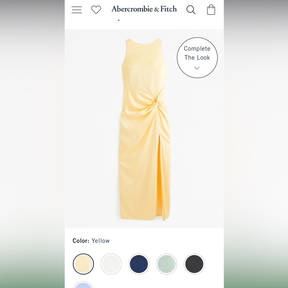 Draped Skirt Maxi Dress: Yellow